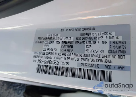 2021 Mazda Cx-5 Touring из США, поврежденный, VIN JM3KFACM4M0443373